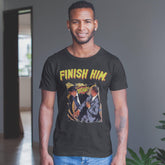 FINISH HIM Will Smith Slap T-shirt, Chris Rock Smack Meme Joke, Funny tshirt for Him Her, Will Smith Chris Rock Comic Parody, Unisex Top